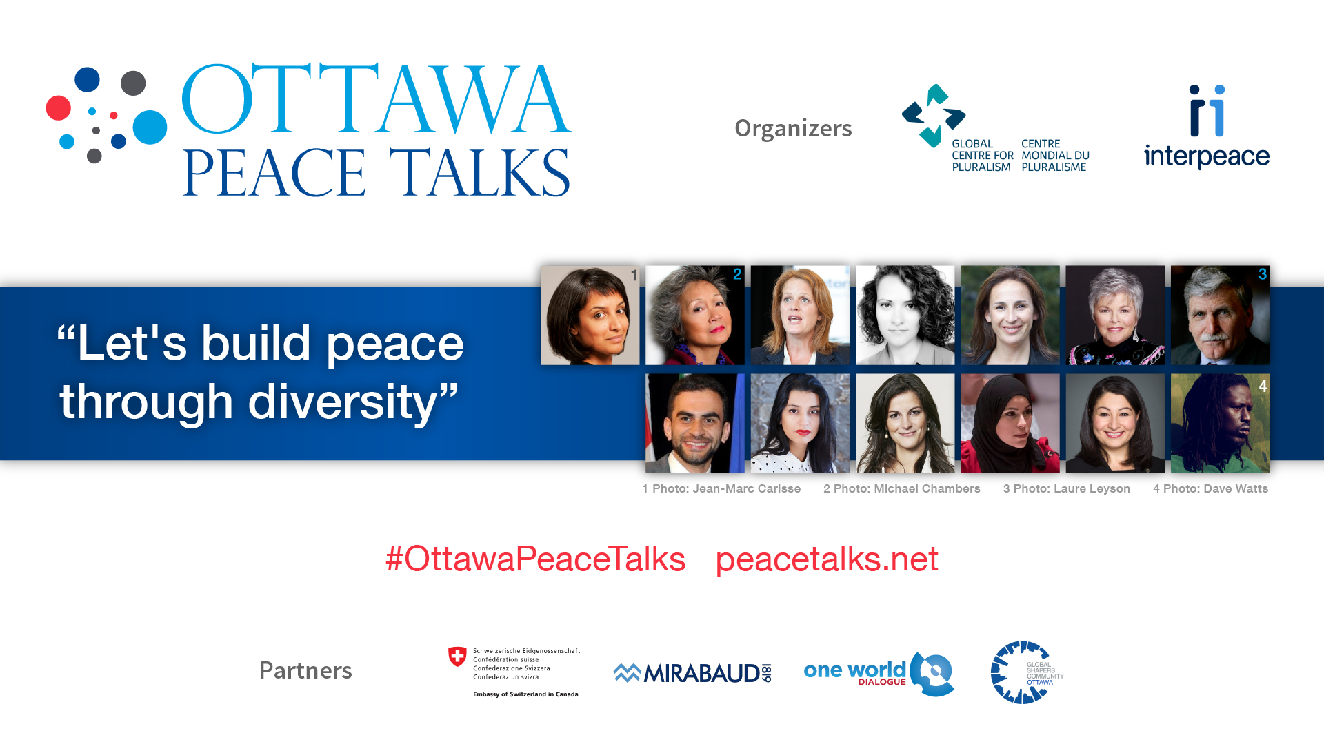 Speakers at the Ottawa Peace Talks to Examine Building Peace through Diversity