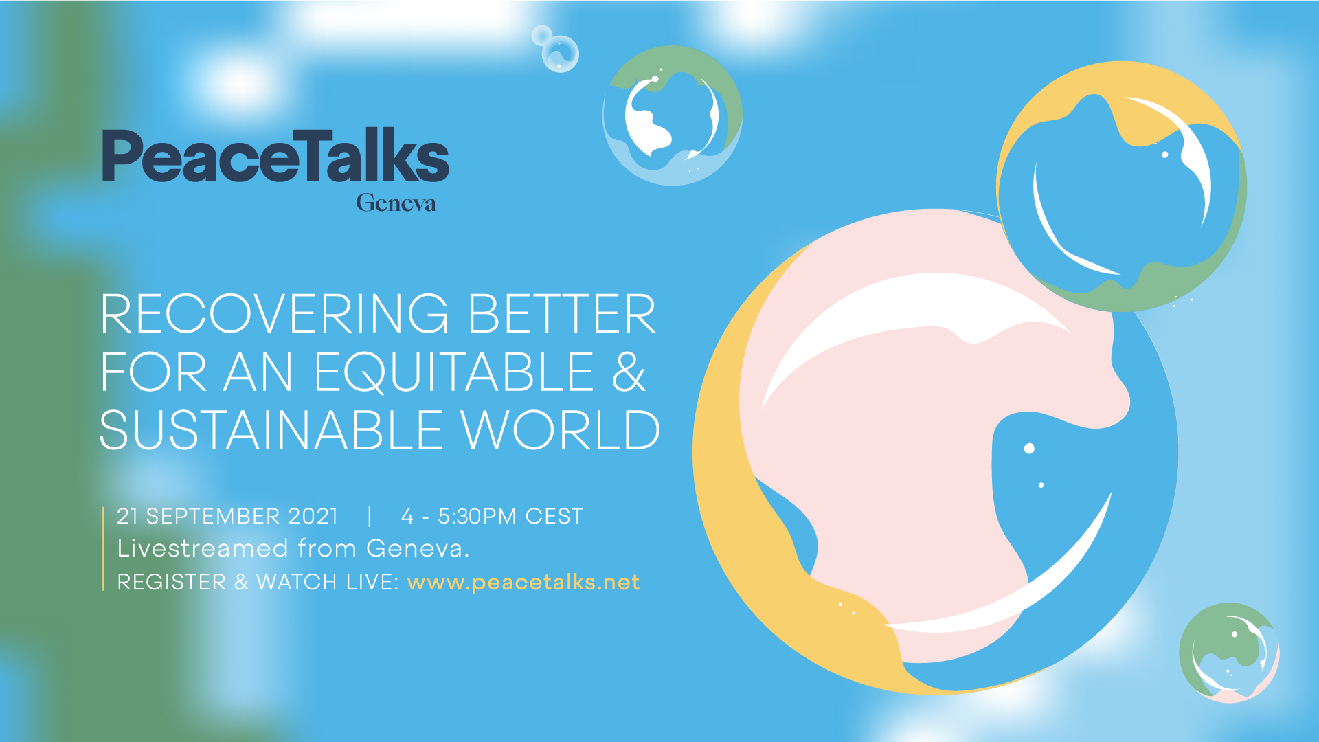 Geneva PeaceTalks 2021 Invitation designed by Monica Obaga