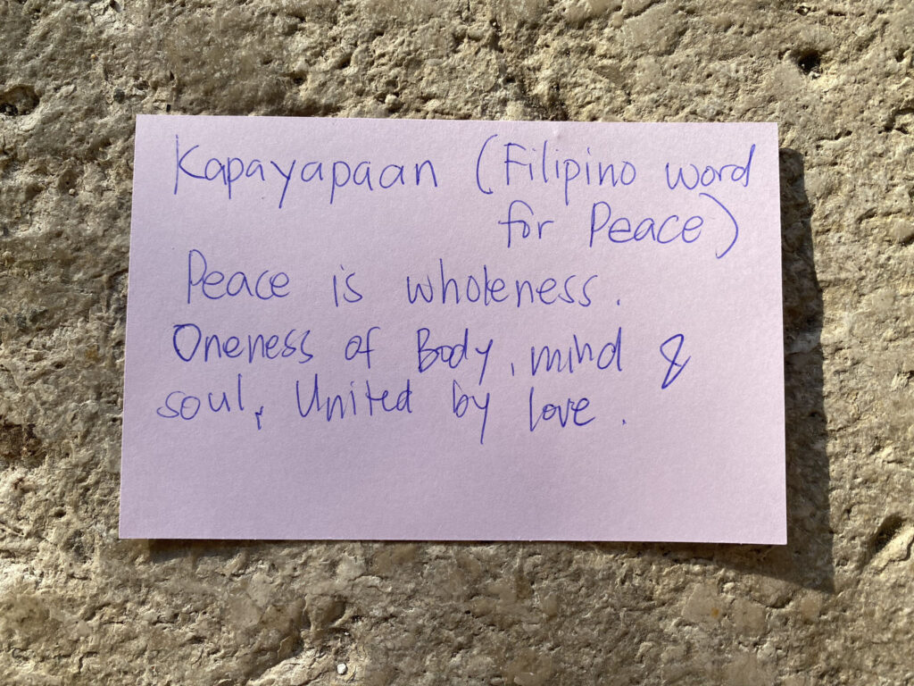 Definitions of Peace. What does peace mean to you.