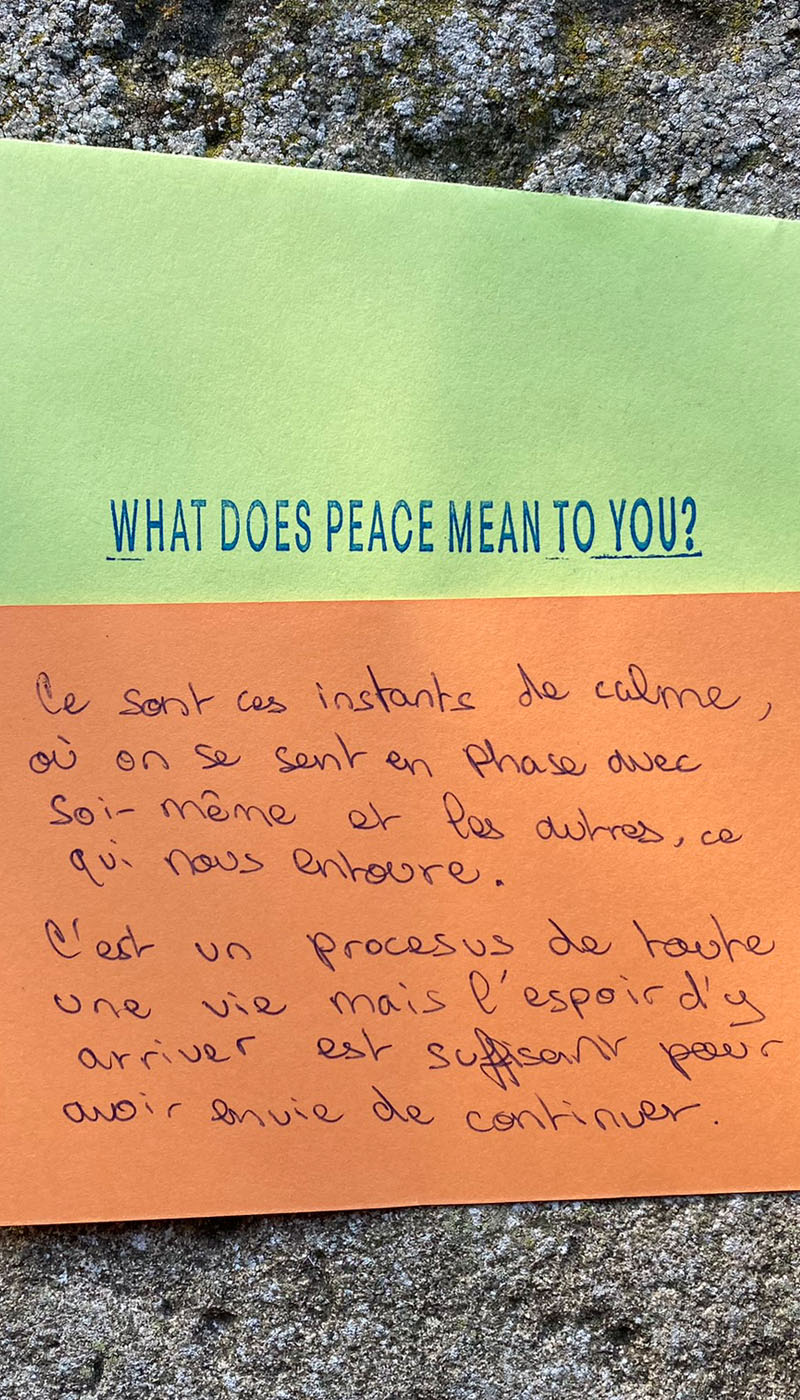 What does peace mean to you. Defining peace. choose peace